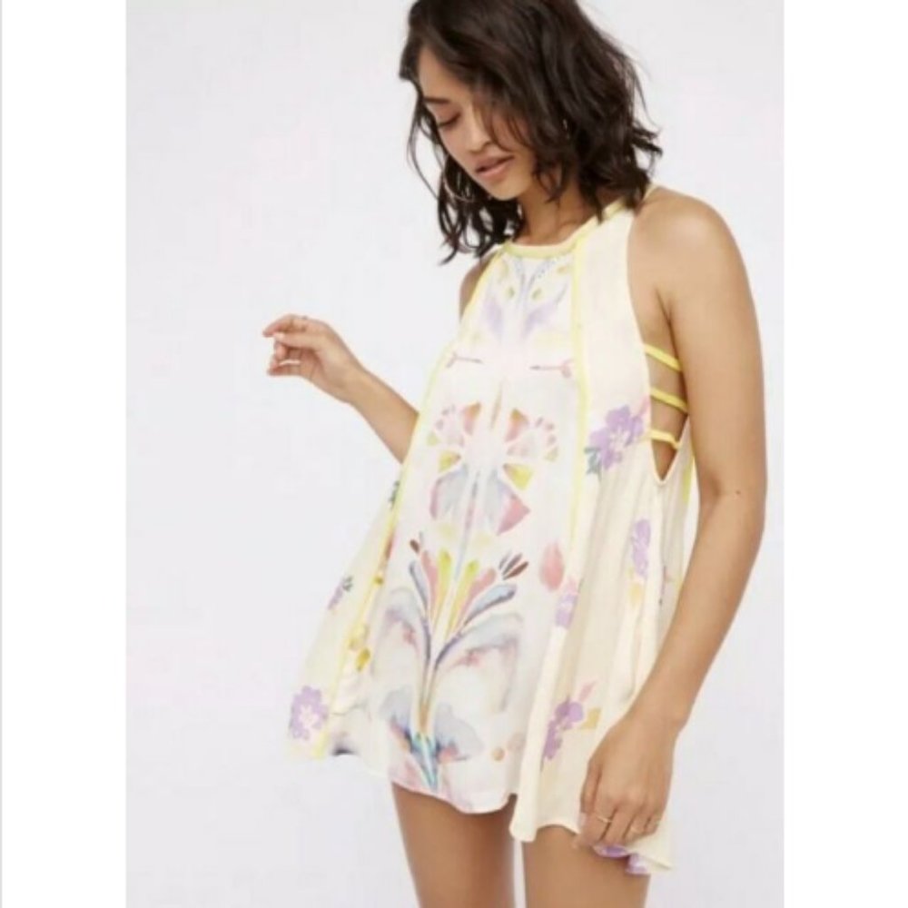 Free People Dream Free Watercolor Slip Tunic